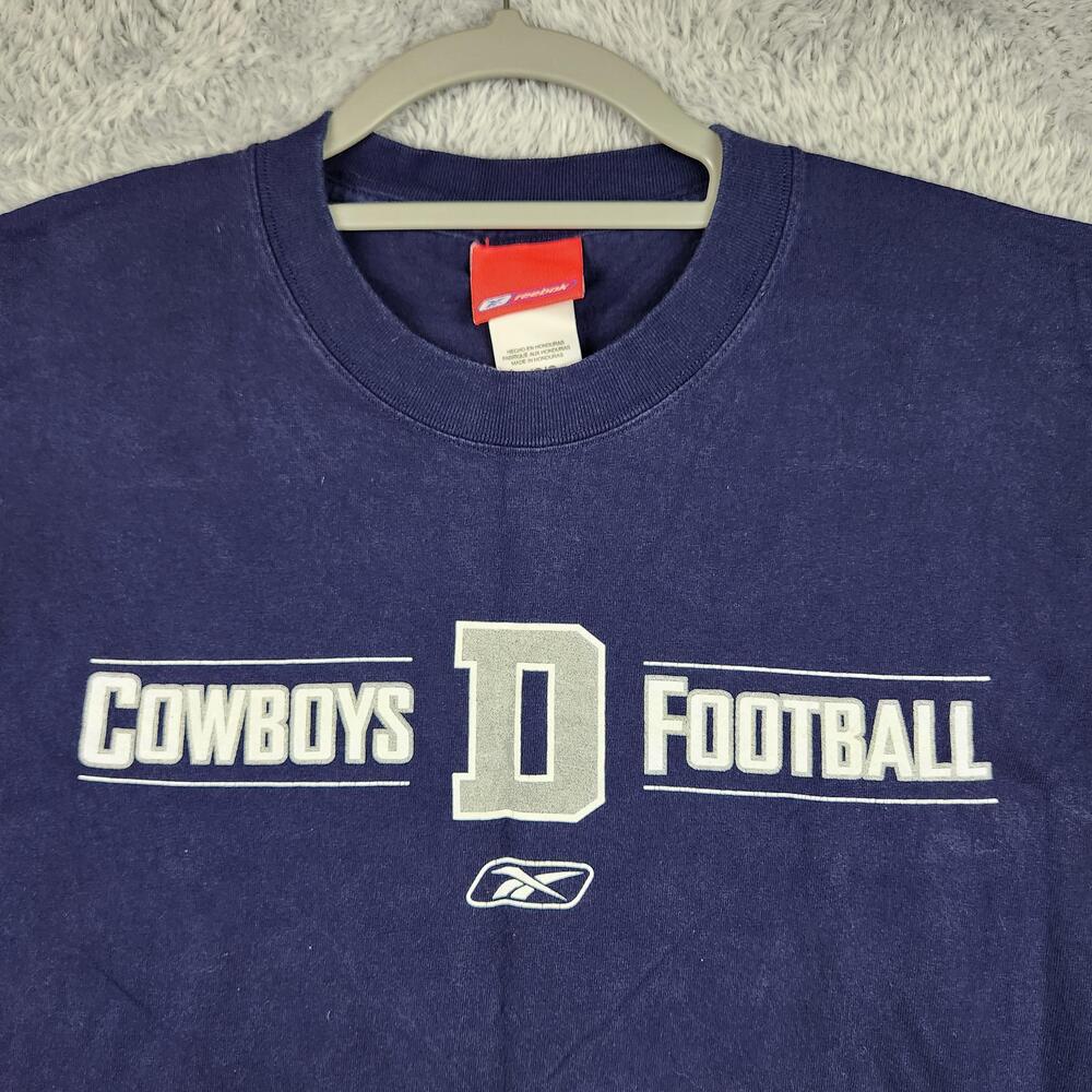Vintage Dallas Cowboys Shirt Mens Large Blue NFL Football Reebok Graphic Logo